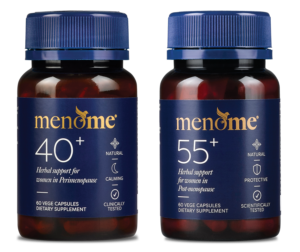 MenoMe 40+ and MenoMe 55+ Capsules in bottle